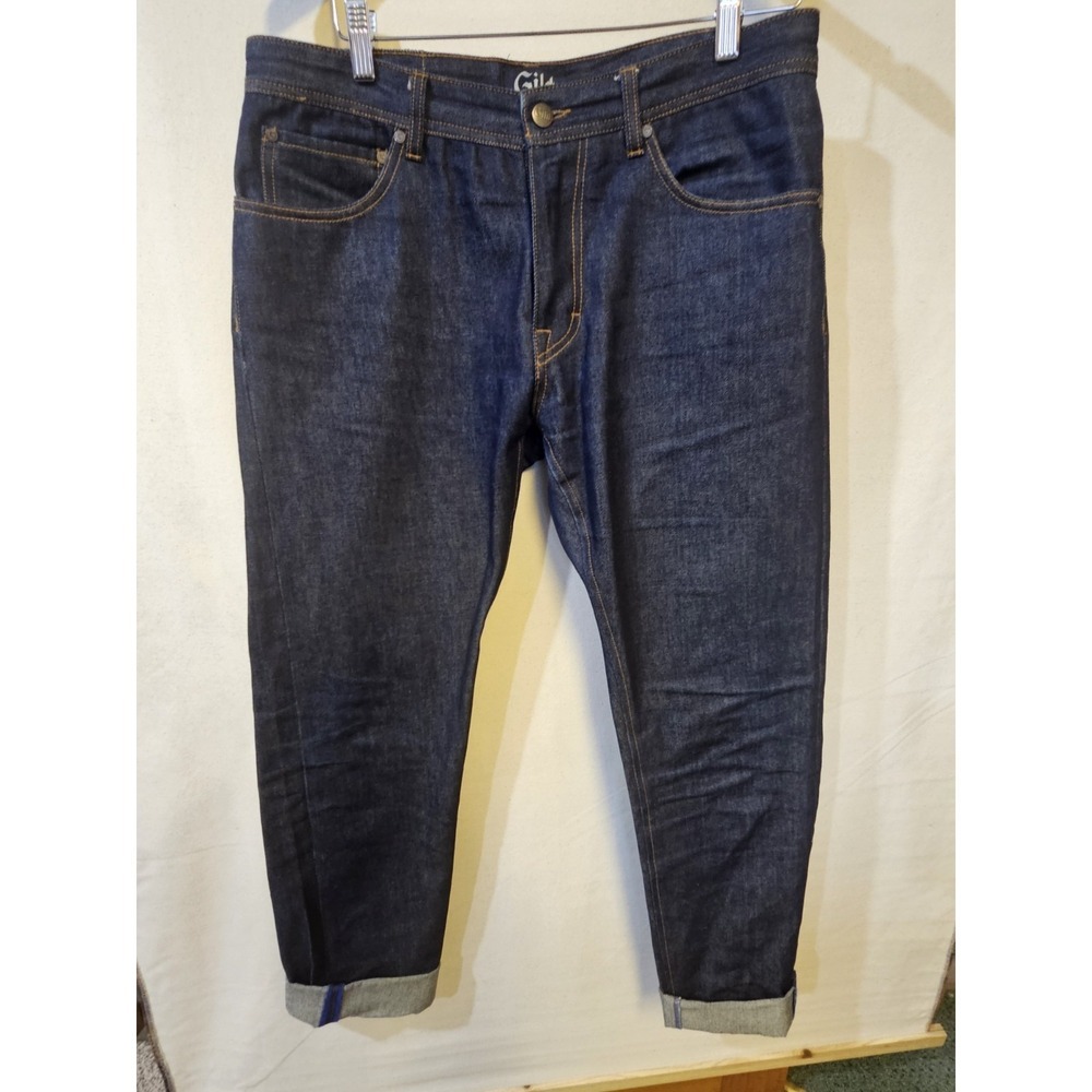 Gilded Age & Co Gild Collection Clean Edge Indigo Jeans Men 32x34
